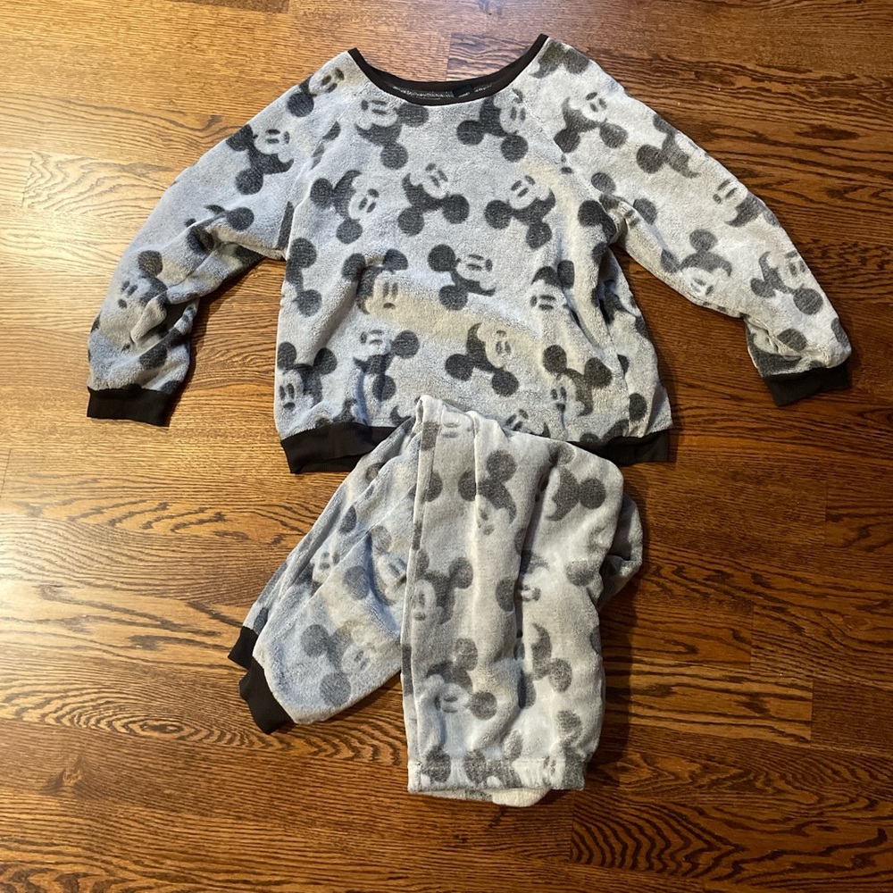 Gray Mickey Mouse Pajama Set